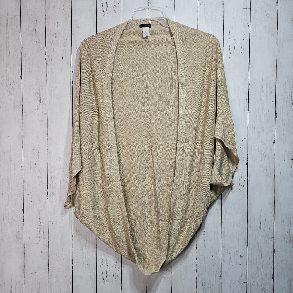 J. Jill Wearever Collection Women's Tan Linen Blend Cocoon Sweater Size S-L.